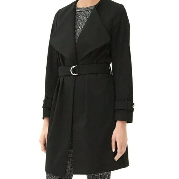 Sandro Paris Malena 100% cotton 3/4 length Black trench coat size 4 EU 36 - Picture 6 of 12